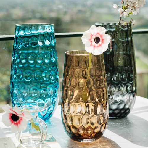 Bolla Glass Tortoise Small Pebbled Vase